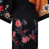 Ladies' Mulberry Silk Kimono Robe Delicate Hand Painted Cherry Blossom Elegant Nightwear - slipintosoft