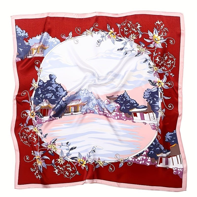 100% Pure Mulberry Silk Square Head Scarf for women - slipintosoft