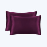 Paquete de funda de almohada de seda Momme 19/22 con cremallera oculta, juego de 2