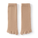 Adult Cashmere Five-Toe Socks Warm Knit Cashmere Socks for Men and Women