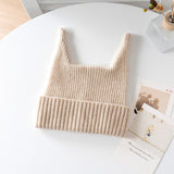 Baby Ribbed Cashmere Beanie with Playful Ears Cashmere Hats For Kids