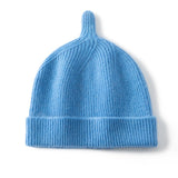 Baby Ribbed Knitted Cashmere Beanie Cute Cashmere Hats for Kids Multi Colors - slipintosoft