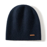 Cashmere Chunky Knit Beanie for Men and Women Cashmere Warm Hat for Fall Winter - slipintosoft