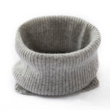 Cashmere Ribbed Neck Scarf Lightweight Solid Cashmere Neck Gaiter for Fall Winter - slipintosoft