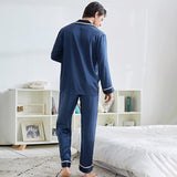 Conjunto de pijama de seda clásico para hombre Ropa de dormir de seda de lujo