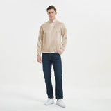 Classic Silk Pullover Shirt For Men 100% Mulberry Silk Long Sleeves Stand Collar Top - slipintosoft