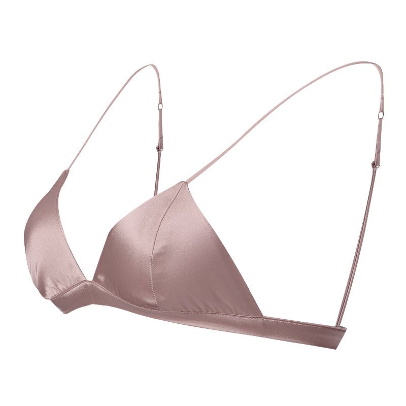 Classic Wireless Sexy Silk Triangle Bra - slipintosoft