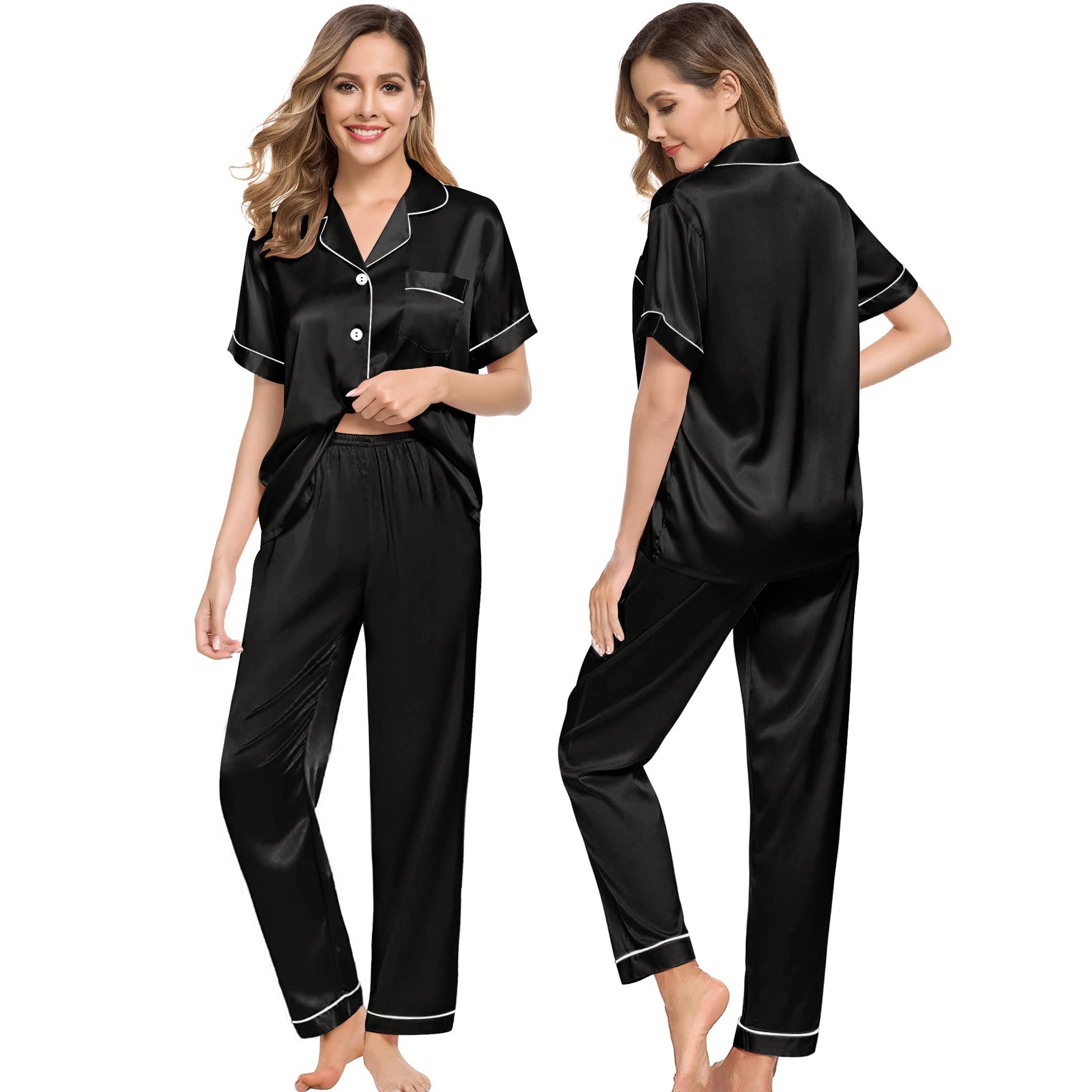 Silk Matching Pajamas 100% Mulberry Silk Couple Pajamas for Men and Women - slipintosoft