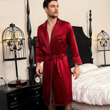 Luxury  Silk Matching Robe For Couple 100% Pure Silk Robe For Adults Woman And Man Silk Bathrobe