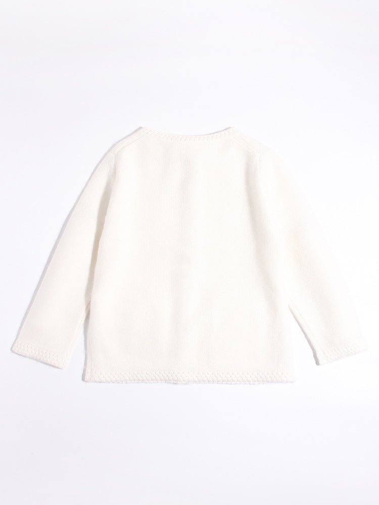 Girls 100% Cashmere Cardigan Front Pockets Kids Cashmere Sweater