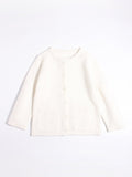 Girls 100% Cashmere Cardigan Front Pockets Kids Cashmere Sweater
