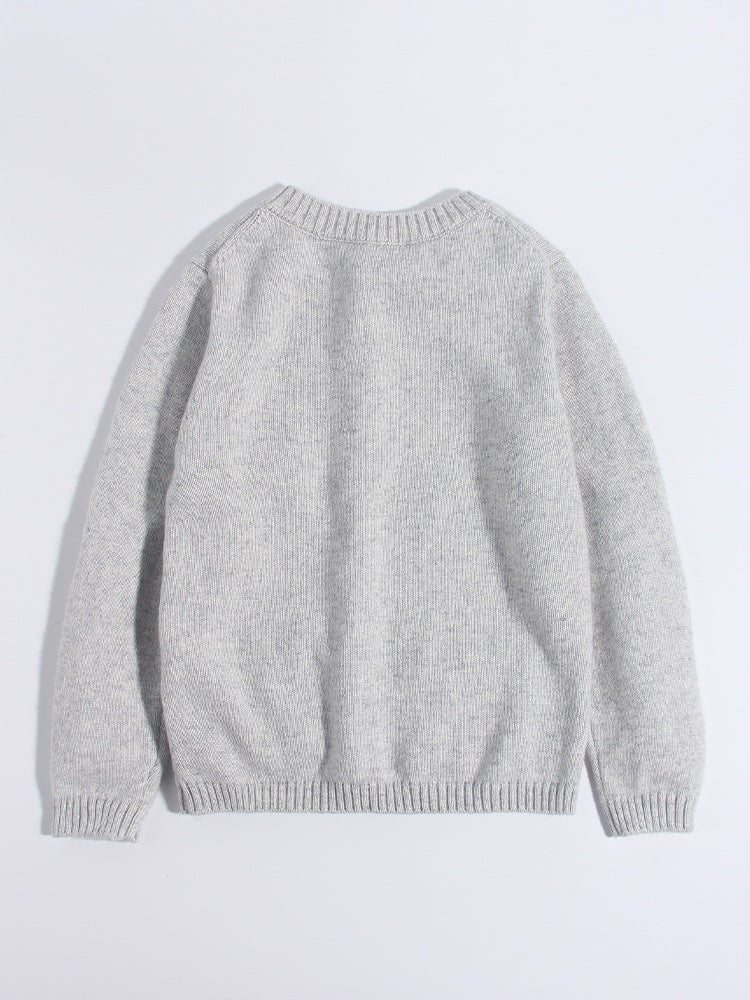 Girls Cashmere Cardigan Bunny Bow Appliqué Cashmere Sweater