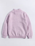 Girls Heart Patterned Cashmere Sweater Cashmere Pullover Scalloped Edge