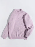 Girls Heart Patterned Cashmere Sweater Cashmere Pullover Scalloped Edge