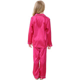 Conjunto de pijama de seda para niñas, pijama largo de seda, pijama de seda para niños, ropa de dormir de seda