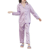 Conjunto de pijama de seda para niñas, pijama largo de seda, pijama de seda para niños, ropa de dormir de seda