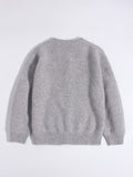 Kids Button Down Cashmere Cardigan Bunny Embroidery Cashmere Sweater
