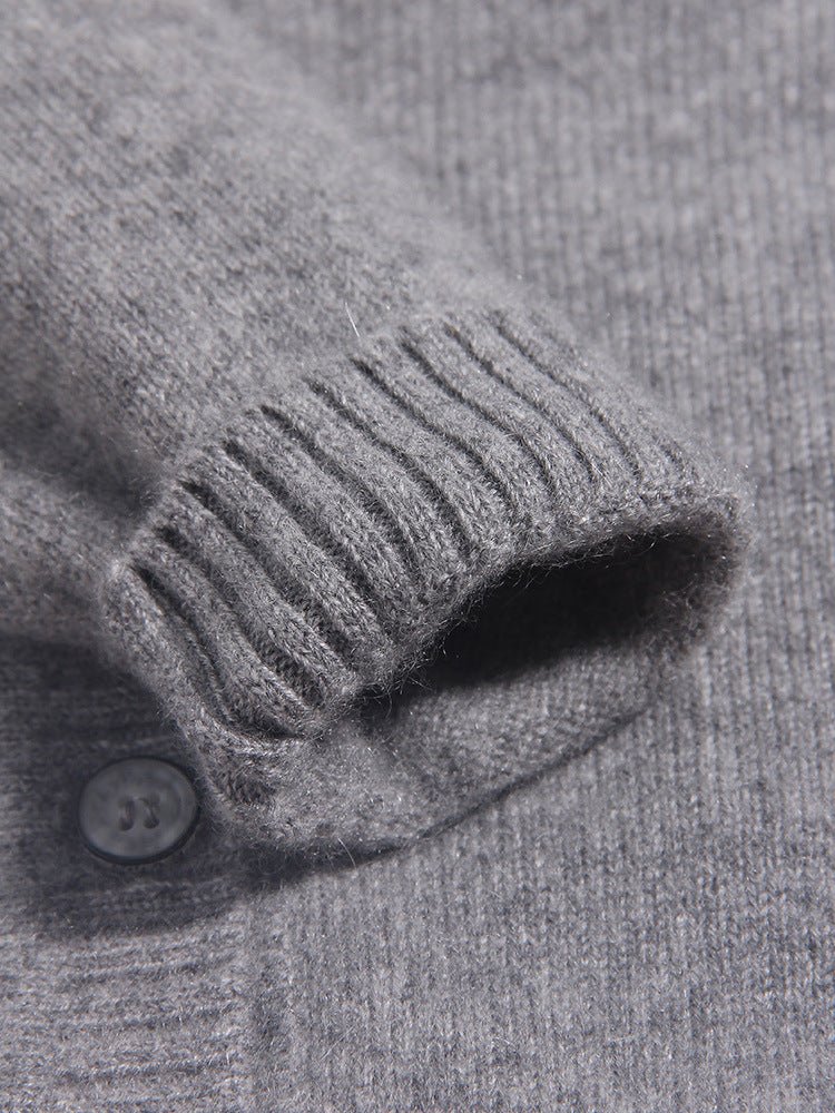 Kids Cashmere Cardigan Cute Panda Embroidery Button Front Cashmere Sweater