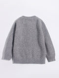 Kids Cashmere Cardigan Cute Panda Embroidery Button Front Cashmere Sweater
