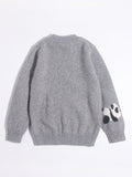 Kids Cashmere Sweater Boys and Girls Panda Intarsia Cashmere Pullover