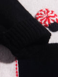 Kids Cashmere Sweater Checkerboard Knit Red Swirl Accents Cashmere Pullover