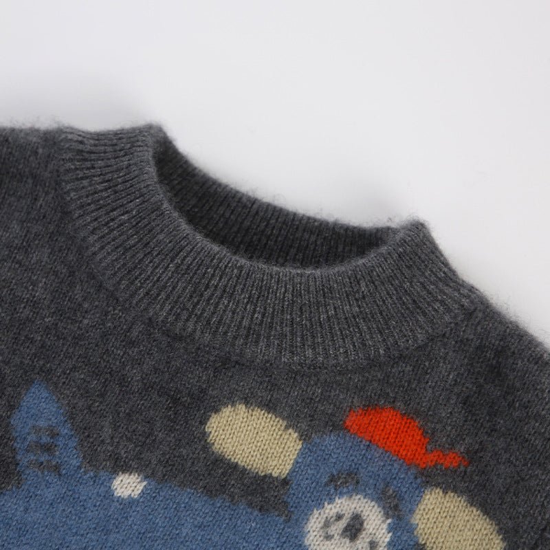 Kids Cashmere Sweater Fun Graphic Patterns Holiday Cashmere Pullover