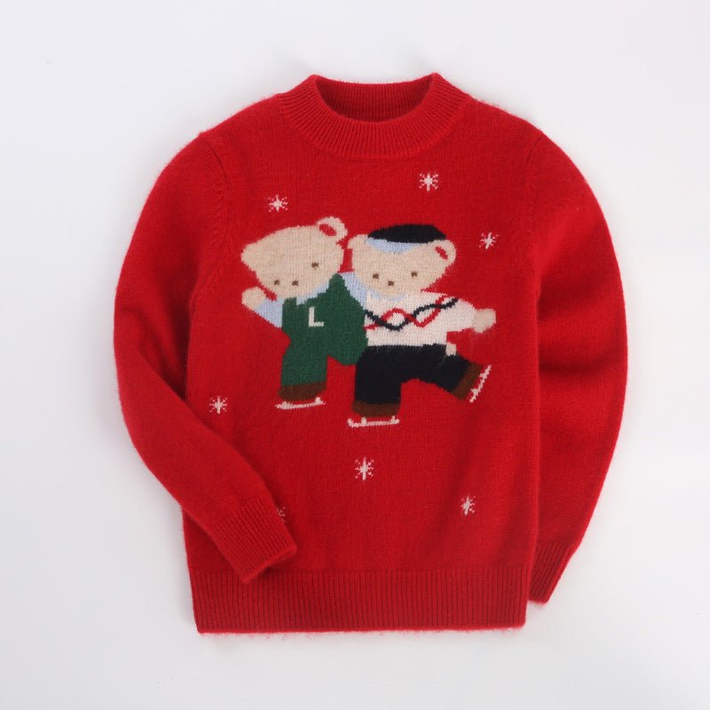Kids Cashmere Sweater Fun Graphic Patterns Holiday Cashmere Pullover