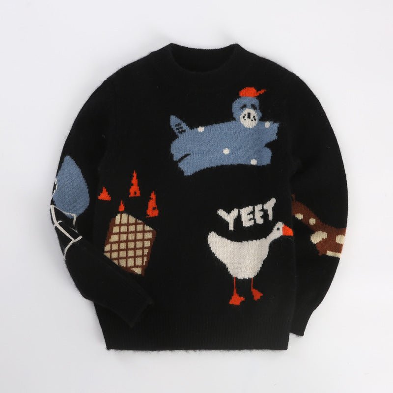 Kids Cashmere Sweater Fun Graphic Patterns Holiday Cashmere Pullover