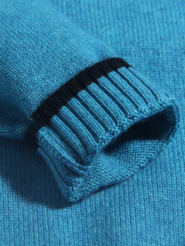 Kids Cashmere Sweater U Patch Stripe Detail 100% Cashmere Pullover