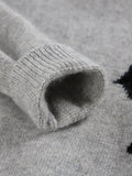 Kids Long Sleeve Cashmere Sweater Cashmere Knit Pullover Dog Pattern