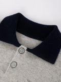 Kids Pure Cashmere Sweater with Pocket Polo Neck Cashmere Pullover