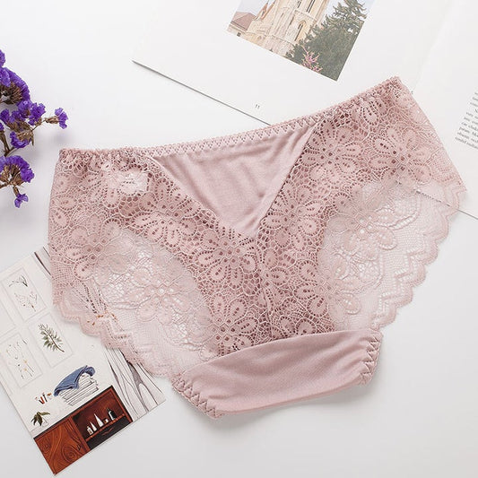 Silk Lace Underwear Mujeres Brasas de seda de encaje floral