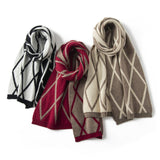 Long Cashmere Scarf for Winter Couple Knitted Cashmere Scarves Warm Cashmere Scarves - slipintosoft