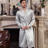 Long Men's luxury Silk Robes Mens Silk Dressing Gowns -  slipintosoft