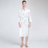 Long Silk Robe For Men Big and Tall Silk Dressing Gown -  slipintosoft