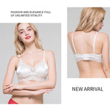 Luxurious Lace Wireless Silk Bra - slipintosoft