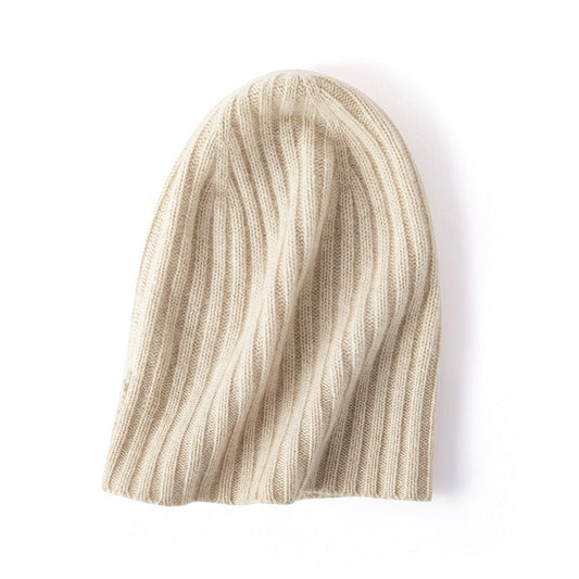 100% Cashmere Beanie Hat for Women and Men, Luxury Lightweight Cashmere Cap for Winter - slipintosoft