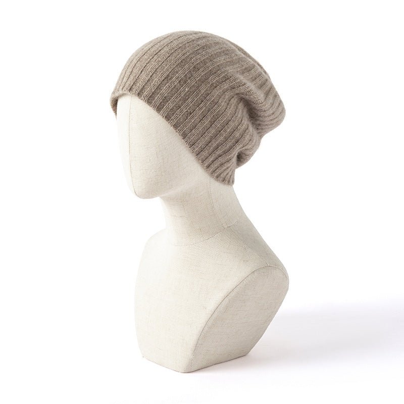 100% Cashmere Beanie Hat for Women and Men, Luxury Lightweight Cashmere Cap for Winter - slipintosoft