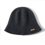 Gorro de cachemira para mujer, gorro de punto de cachemira para otoño e invierno