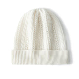 Men and Women Cashmere Hats Pure Cashmere Foldover Hat for Autumn Winter Spring - slipintosoft