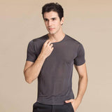 Camiseta de seda de camiseta de seda de cuello clásico para hombres