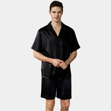 Men's Short Silk Pajama Set Real Pure Silk Pajamas