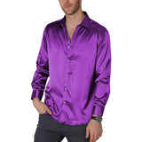 Camisa de vestir de seda para hombre Camisas de seda de fiesta informales de lujo