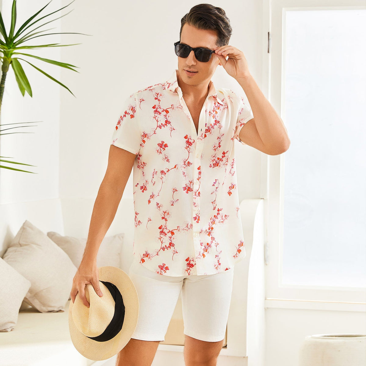 Hawaiian Shirt Camisas Con Flores Para Hombres Camisas Hawaianas