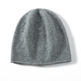 Pure Cashmere Cap with Curl Edge Solid Cashmere Hat Cashmere Crochet Beanie Cashmere Hats