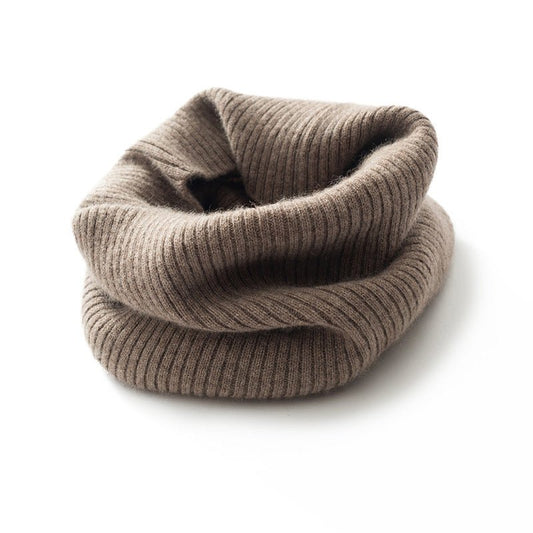 Pure Cashmere Neck Warmer Scarf Solid Ribbing Cashmere Neck Gaiter Fake Collar Cashmere Scarf