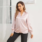 Silk Blouse For Women Elegant Silk Shirts 100% Mulberry Silk Long Sleeves Top - slipintosoft