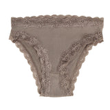 Silk panties women's thin breathable lace ribbed mulberry silk mid-waist briefs - slipintosoft