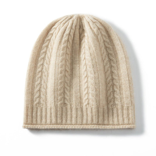 Solid Knitted Cashmere Beanie Cashmere Hats Winter Warm Cashmere Hat - slipintosoft