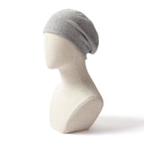 Women and Men Cashmere Beanie Hat Cashmere Double - Layered Ski Cap for Winter - slipintosoft